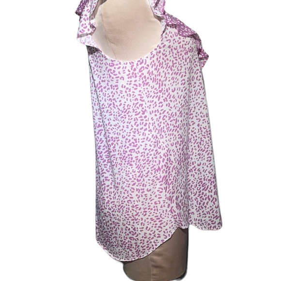 Oscar De La Renta Pink Label pink and white with ruffles. size S. - Picture 4 of 9